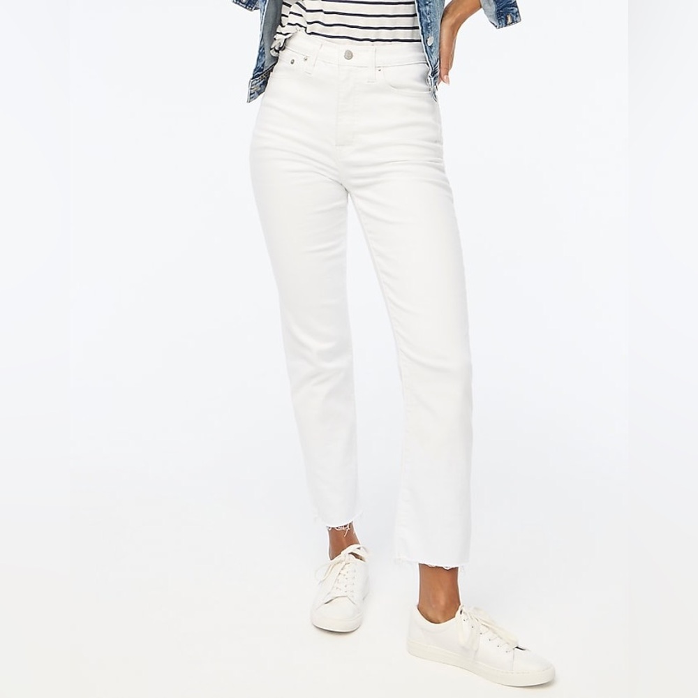 J.Crew Petite white stovepipe straight jean in signature stretch+ size 30 NWT